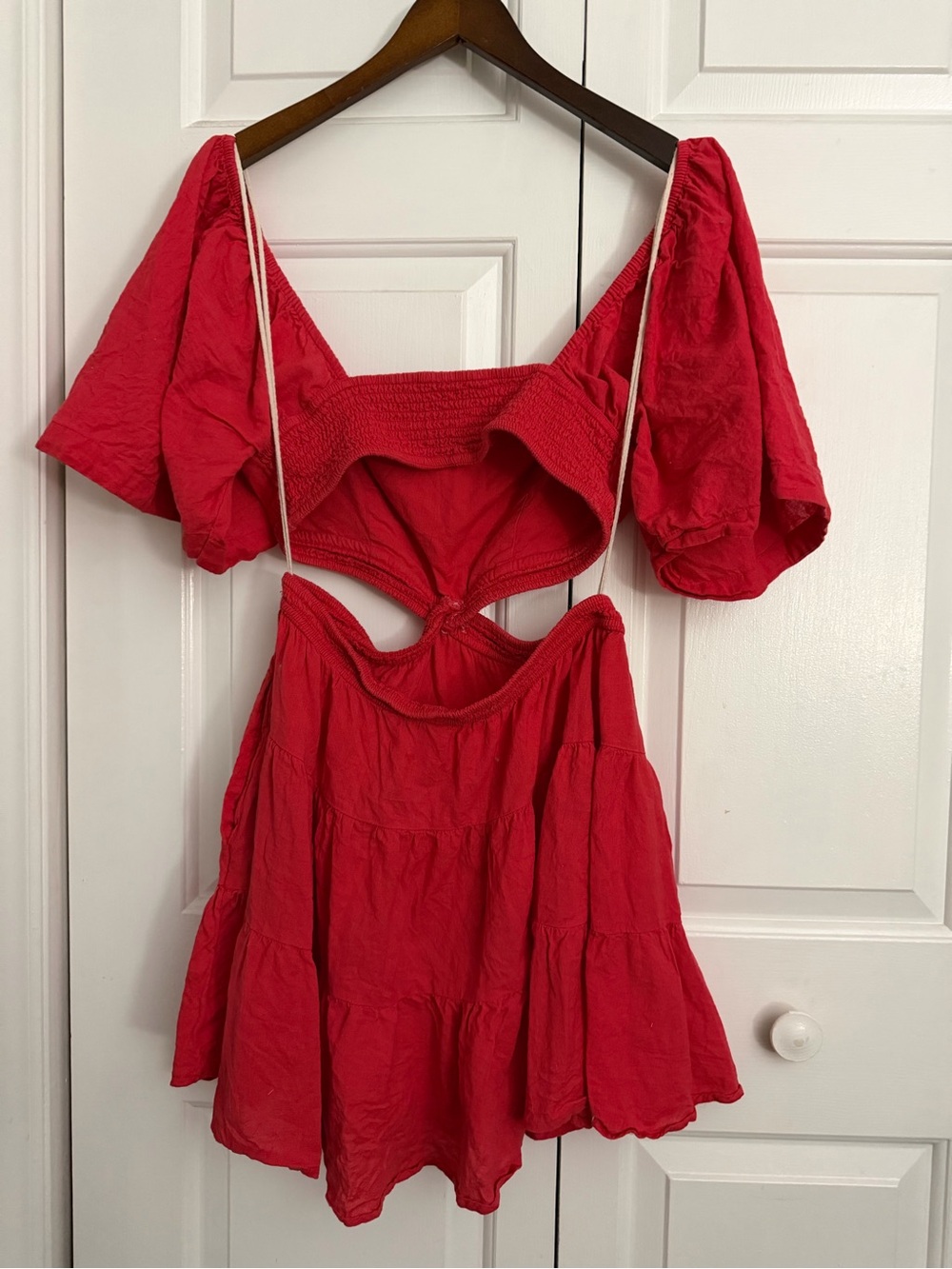 Free People Red Cutout Mini Dress - Picture 2 of 3